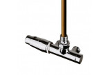 Set thermostatic Oltens Varmare Ventil grzejnikowy z trójnikiem, prawy - miedź szczotkowana