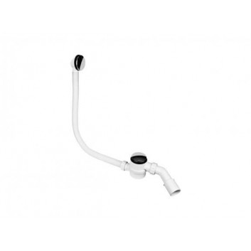 Siphon wannowy Besco McAlpine, z overflow, kilk-klak, czyszczony od góry, chrome