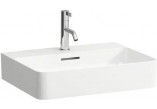 Washbasin wall mounted LAUFEN VAL 550 x 420 mm SaphirKeramik with tap hole white