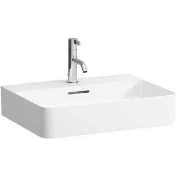 Washbasin wall mounted 550 x 420 mm SaphirKeramik with tap hole white- sanitbuy.pl