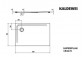 Shower tray steel Kaldewei Superplan 80 x 120 x 2,5 cm, model 389-5, obniżony nośnik ze styropianu