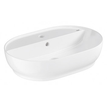 Wall-hung washbasin Grohe Cube Ceramic, 60cm, z overflow, battery hole, alpine white