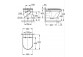 Wall-hung wc Grohe Euro Ceramic, 54x37cm, bezkołnierzowa with soft-close WC seat - alpine white