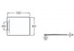 Shower tray rectangular Roca Pyros, 100x90cm, kompozytowy, Stonex, z ukrytym odpływem - white
