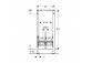 Concelaed frame Geberit DuofixBasic for bidet, height konstrukcji 112 cm, uniwersalny