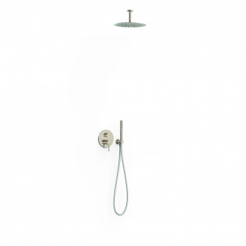 Shower set Tres Study-Colors, concealed, 2 wyjścia wody, Rapid-Box - czerń metalizowana