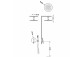 Shower set Tres Study-Colors, concealed, 2 wyjścia wody, Rapid-Box - czerń metalizowana