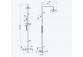 Shower set thermostatic Rain, Excellent Round - Black mat 