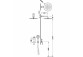 Shower set Tres Study Exclusive concealed with head shower okrągłą 30 cm - steel 