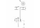 Shower set Tres Loft concealed with head shower okrągłą 30 cm - steel 