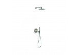 Shower set Tres Loft concealed with head shower okrągłą 30 cm - steel 