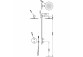 Shower set Tres Loft concealed with head shower okrągłą 30 cm - steel 
