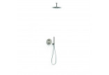 Shower set Tres Loft concealed with head shower okrągłą 30 cm - steel 