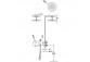 Shower set Tres Loft concealed with head shower okrągłą 30 cm - steel 