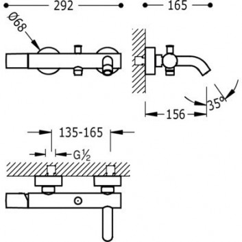 Bath tap Tres Study Exclusive with set punktowym, chrome- sanitbuy.pl