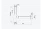 Siphon wannowy Excellent Moli, z overflow - gold szczotkowany
