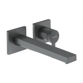 Single lever Wall mounted washbasin faucet, concealed with spout 22,5 cm, Hansgrohe Tecturis E - Chrome
