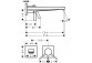 Single lever Wall mounted washbasin faucet, concealed with spout 22,5 cm, Hansgrohe Tecturis E - Chrome
