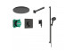 Shower system Hansgrohe Crometta S 240 1jet, concealed, mixer single lever, overhead shower 24cm, handshower 2-functional, chrome