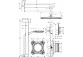 Shower system Hansgrohe Crometta S 240 1jet, concealed, mixer single lever, overhead shower 24cm, handshower 2-functional, chrome