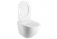 Bezkołnierzowa bowl toilette hanging OMNIRES OTTAWA COMFORT with soft-close WC seat, 54 x 37 cm - white mat