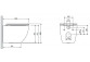 Bezkołnierzowa bowl toilette hanging OMNIRES OTTAWA COMFORT with soft-close WC seat, 54 x 37 cm - white mat