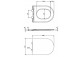 Bezkołnierzowa bowl toilette hanging OMNIRES OTTAWA COMFORT with soft-close WC seat, 54 x 37 cm - white mat