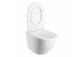 Bezkołnierzowa bowl toilette hanging OMNIRES OTTAWA COMFORT with soft-close WC seat, 54 x 37 cm - white mat