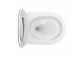 Bezkołnierzowa bowl toilette hanging OMNIRES OTTAWA COMFORT with soft-close WC seat, 54 x 37 cm - white mat