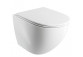 Bezkołnierzowa bowl toilette hanging OMNIRES OTTAWA COMFORT with soft-close WC seat, 54 x 37 cm - white mat