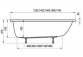 Bathtub rectangular Ravak Classic II 120x70 cm, acrylic - white 