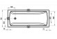 Bathtub rectangular Ravak Classic II 120x70 cm, acrylic - white 