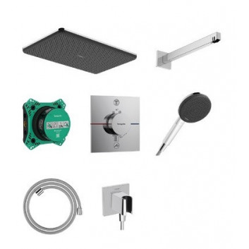 Shower set Hansgrohe Croma 220 set with thermostat and rainfall
