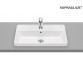 Recessed washbasin Roca Gap Square, 42x39cm, rectangular, overflow, battery hole, white