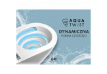 Bowl WC hanging EMPORIA NOX 1.1, 53x36x32 cm, bezrantowa, system spłukiwania wirowego AquaTwist, with soft-close WC seat slim