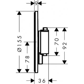 PYTAJ O RABAT ! Mixer thermostatic Hansgrohe Ecostat S, concealed with valve odcinającym, external part 1-odbiornik