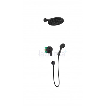 Set concealed Hansgrohe Vernis Blend 200, Pulsify S 1jet - black mat