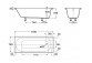 Bathtub rectangular Roca Linea Slim, 170x70cm, acrylic, white
