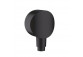 Shower set Hansgrohe WallStoris, wall mounted, mixer thermostatic, 1 wyjście wody, with basket, wieszakiem i suwakiem, black mat