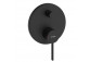 Shower set Hansgrohe WallStoris, wall mounted, mixer thermostatic, 1 wyjście wody, with basket, wieszakiem i suwakiem, black mat