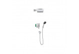 Shower set Hansgrohe WallStoris, wall mounted, mixer thermostatic, 1 wyjście wody, with basket, wieszakiem i suwakiem, black mat