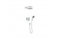 Shower set Hansgrohe WallStoris, wall mounted, mixer thermostatic, 1 wyjście wody, with basket, wieszakiem i suwakiem, black mat