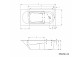 Bathtub rectangular 170x75cm Riho Lugo white 170L- sanitbuy.pl