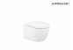 Bowl wall-hung WC Roca Meridian Rimless Compacto, 48x36cm, bez kołnierza, white
