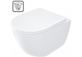 Bowl WC Deante Arnika 36x52 cm, spłukiwanie wirowe with soft-close WC seat bezkołnierzową - white