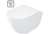 Bowl Wc with seat bezkołnierzową, Deante Round, white