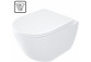Bowl Wc with seat bezkołnierzową, Deante Round, white