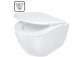 Bowl Wc with seat bezkołnierzową, Deante Round, white
