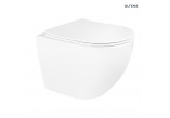 Set Oltens Hamnes Stille Wall-hung WC WC PureRim 35,5x52 cm, with coating SmartClean with soft-close WC seat Slim - white