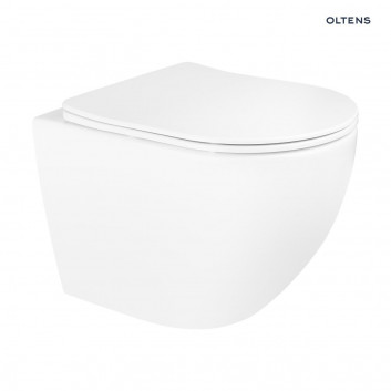 Set Oltens Hamnes Stille bowl WC hanging PureRim with coating SmartClean with soft-close WC seat